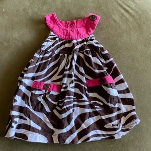 3M zebra print with pink tank top